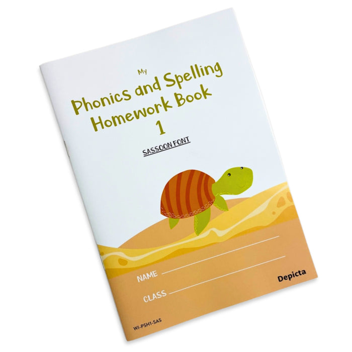 My Phonics and Spelling Homework Book 1 — Sassoon Font