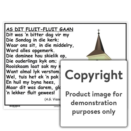 Afrikaanse Rympies: As Dit Fluit-Fluit Gaan Wall Charts And Posters