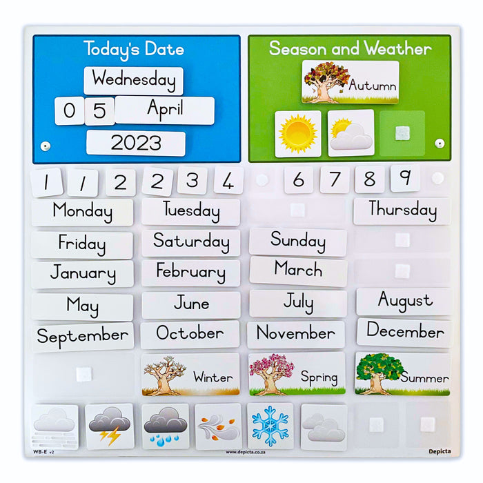 NEW: Calendar and Weather Board (72cm x 72cm)