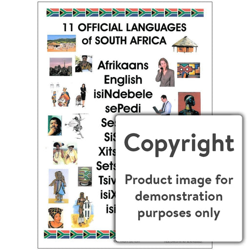 11 Official Languages Of South Africa Wall Charts And Posters