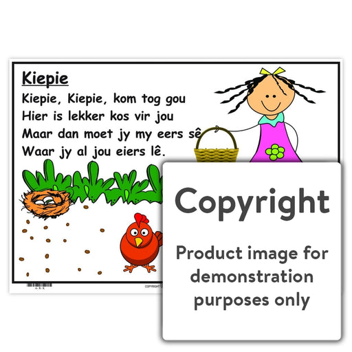 Afrikaanse Rympies: Kiepie Wall Charts And Posters