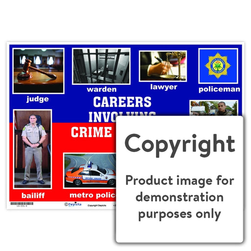 Careers Involving Crime And Law Wall Charts Posters