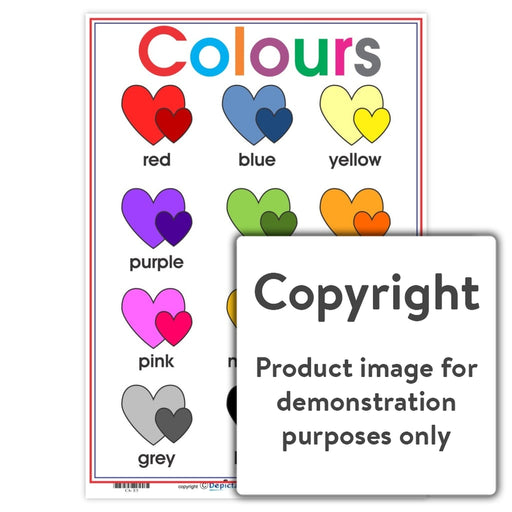 Colours - Hearts Wall Charts And Posters