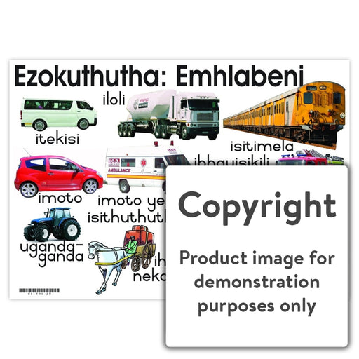 Ezokuthutha: Emhlabeni (Land Transport) Wall Charts And Posters