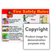 Fire Safety Rules Wall Charts And Posters