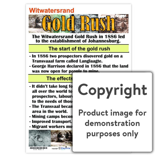 Gold Rush - Witwatersrand Wall Charts And Posters