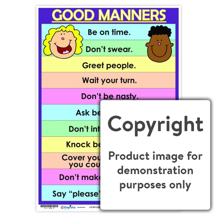 Good Manners Wall Charts And Posters
