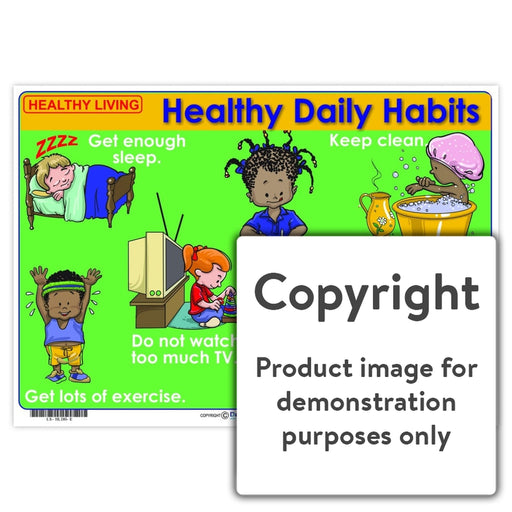 Healthy Living: Daily Habits Wall Charts And Posters