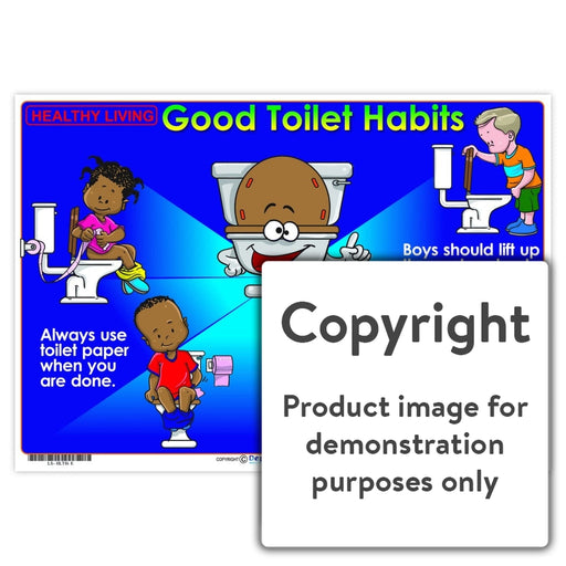 Healthy Living: Good Toilet Habits Wall Charts And Posters