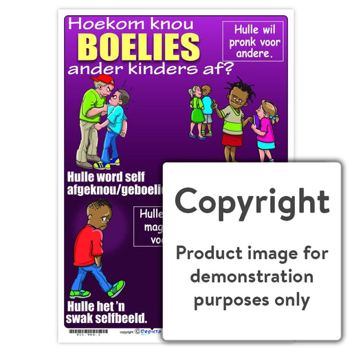 Hoekom Knou Boelies Ander Kinders Af (Primary School) Wall Charts And Posters