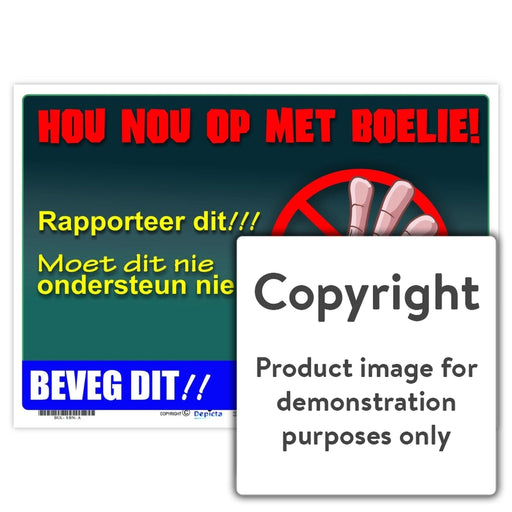 Hou Nou Op Met Boelie! Wall Charts And Posters