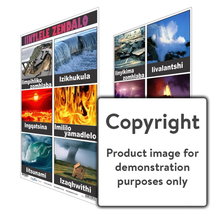 Iintlele Zendalo ( Natural Disasters ) Wall Charts And Posters
