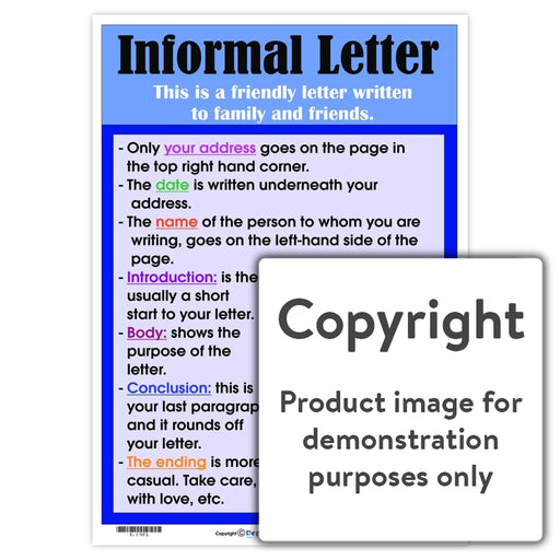 Informal Letter Wall Charts And Posters