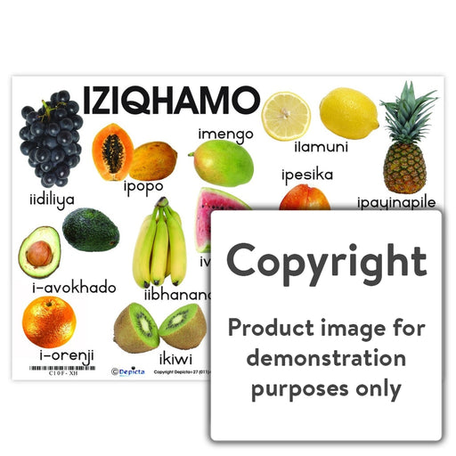 Iziqhamo ( Fruit ) Wall Charts And Posters