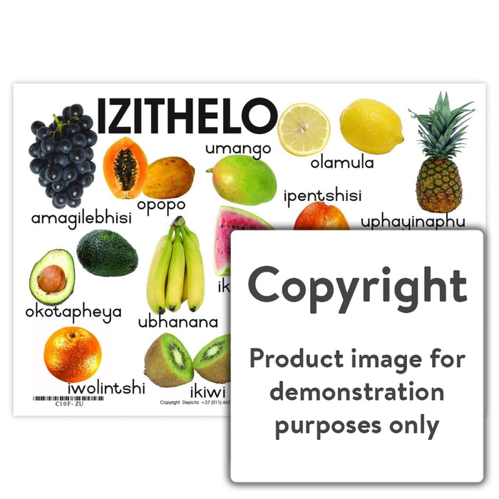 Izithelo (Fruit) Wall Charts And Posters