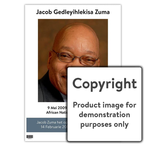 Jacob Gedleyihlekisa Zuma - Afrikaans Wall Charts And Posters