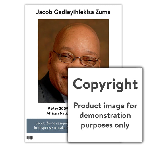 Jacob Gedleyihlekisa Zuma - English Wall Charts And Posters