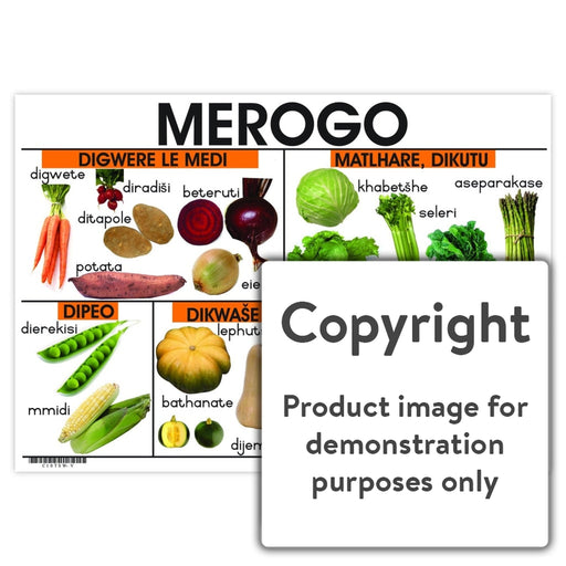 Merogo ( Vegetables ) Wall Charts And Posters