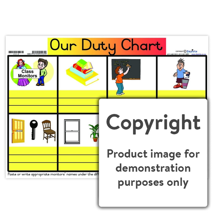 Our Duty Chart Wall Charts And Posters
