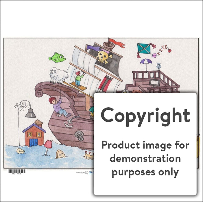 Our Wacky World - Pirate Ship Wall Charts And Posters