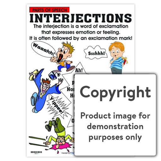 Parts Of Speech: Interjections Wall Charts And Posters