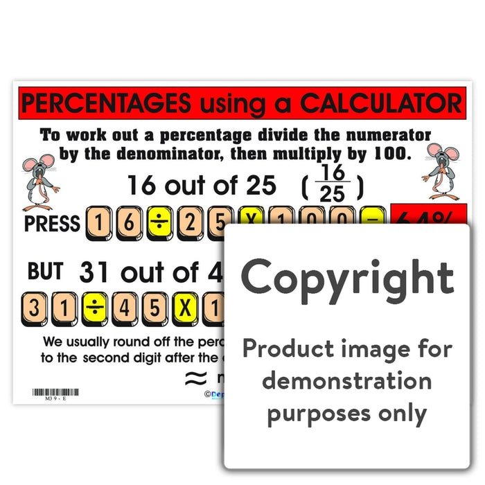 Percentages Using A Calculator Wall Charts And Posters