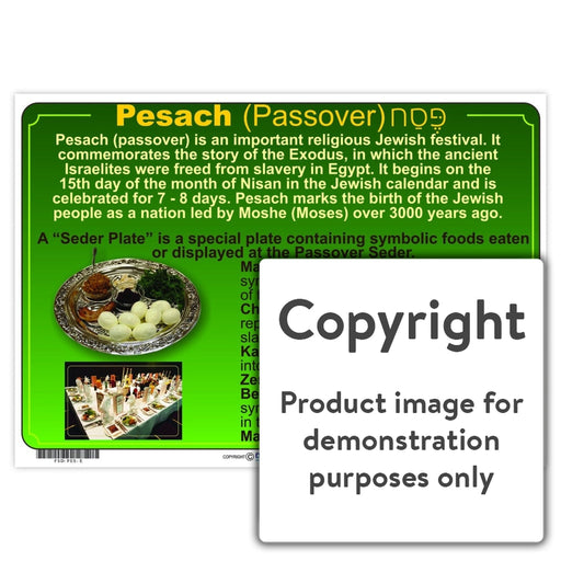Pesach (Passover) Wall Charts And Posters