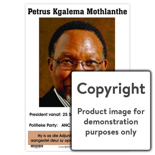 Petrus Kgalema Mothlanthe - Afrikaans Wall Charts And Posters