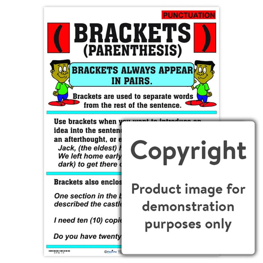 Punctuation: Brackets (Parenthesis) Wall Charts And Posters