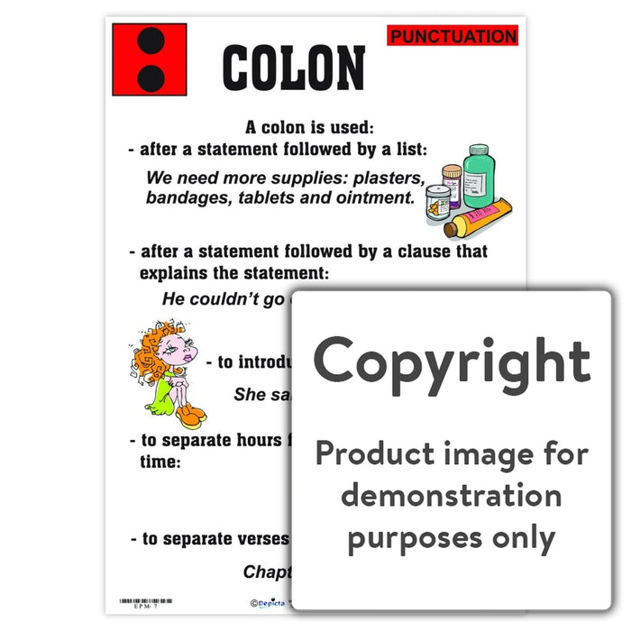 Punctuation: Colon Wall Charts And Posters