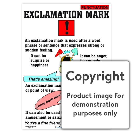 Punctuation: Exclamation Mark Wall Charts And Posters