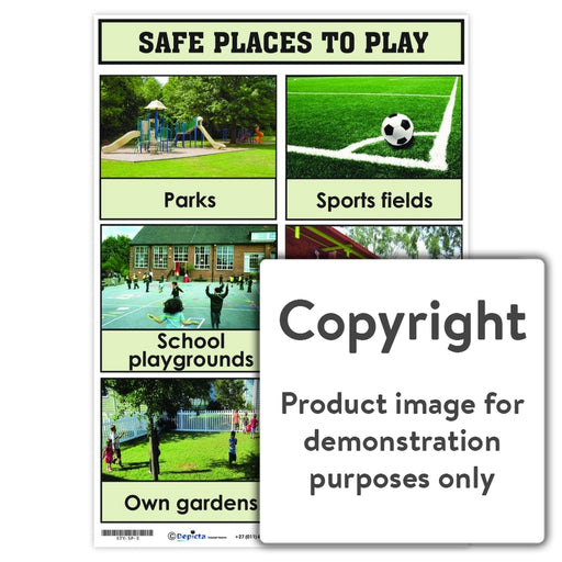 Safe Places To Play Wall Charts And Posters