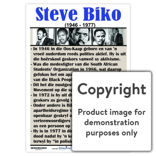 Steve Biko - Afrikaans Wall Charts And Posters