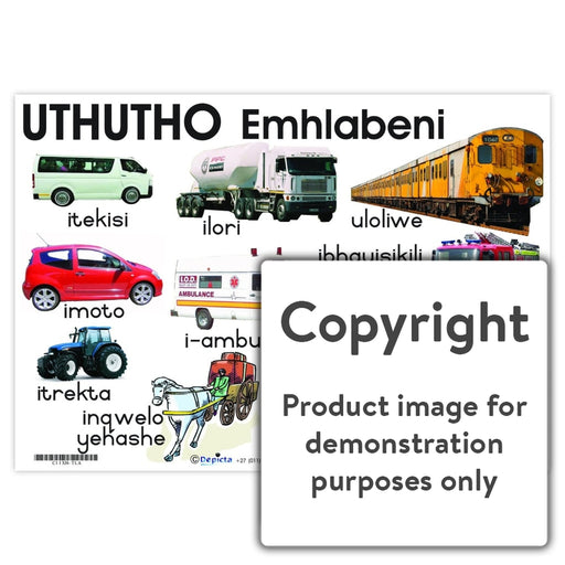 Uthutho: Emhlabeni ( Transport: Land ) Wall Charts And Posters