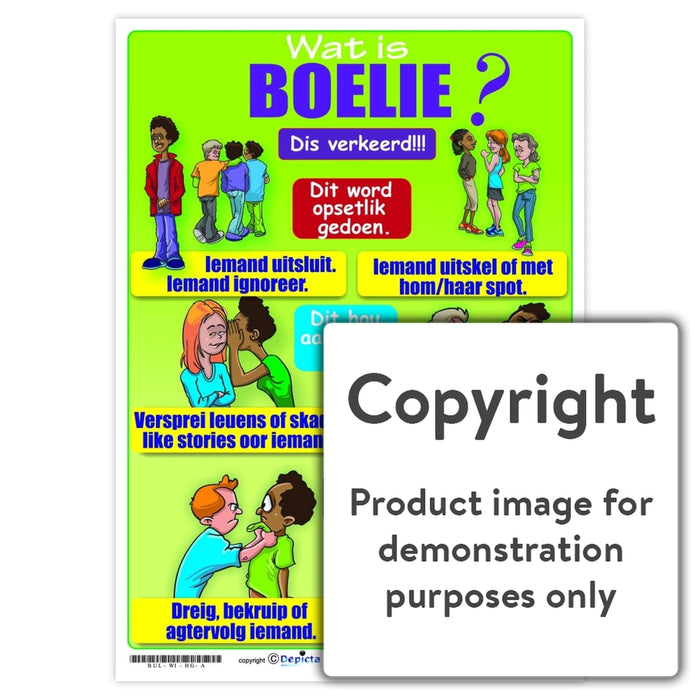 Wat Is Boelie (High School) Wall Charts And Posters