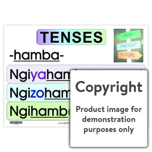 Zulu Tenses - (Zulu Language Chart) Wall Charts And Posters